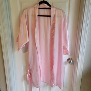 Pink Satin Robe